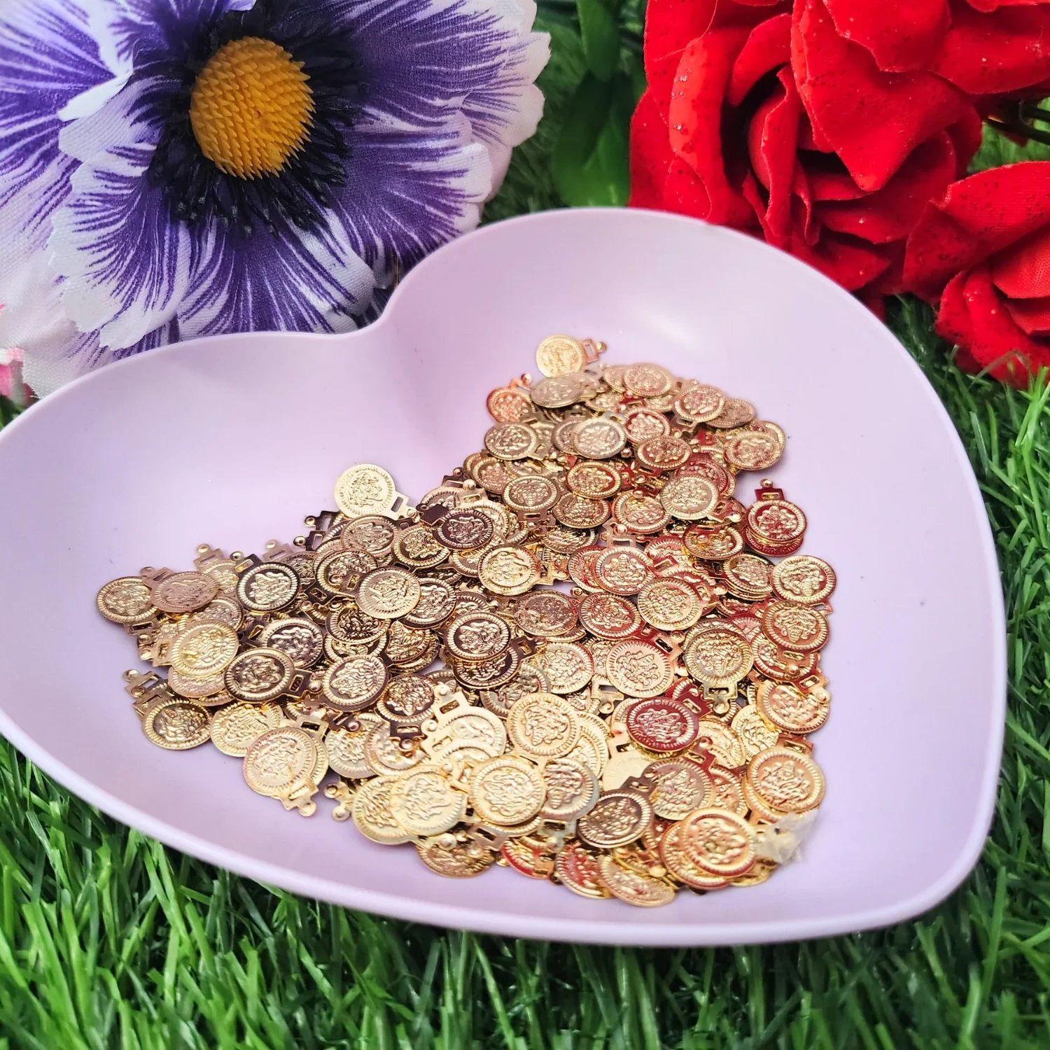 Mirror and Lakshmi coin