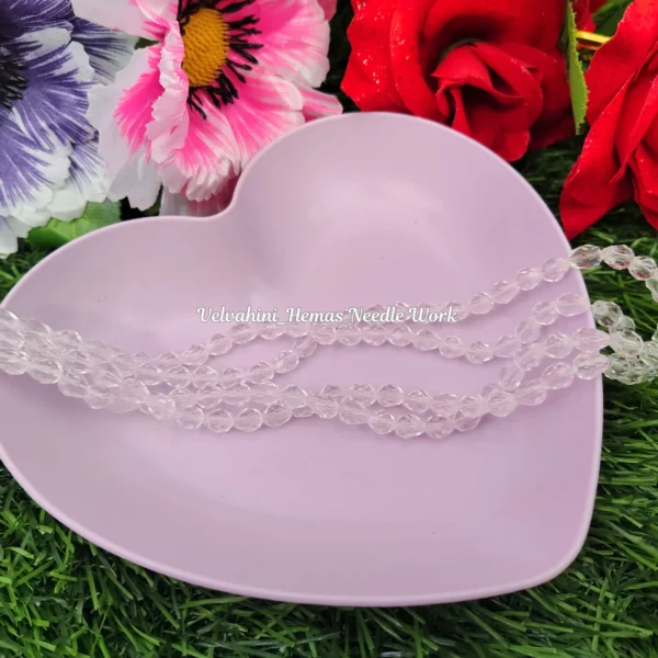 4mm silver drop crystal