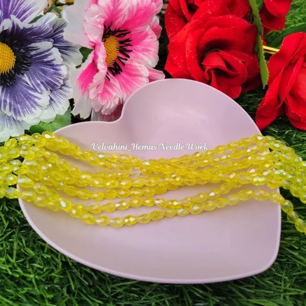 4mm yellow drop crystal