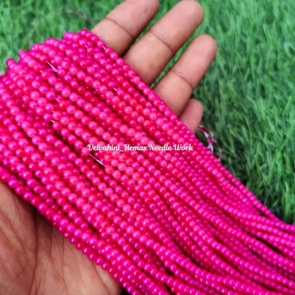dark pink pearl bead