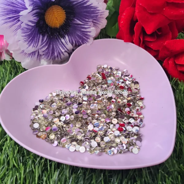 5mm cut stone silver