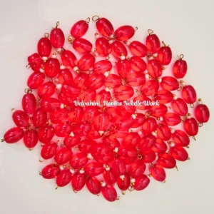 oval small hangings dark red