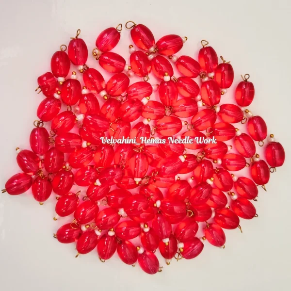 oval small hangings dark red