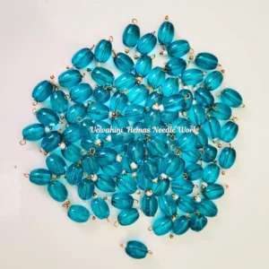 oval small hangings dark teal blue