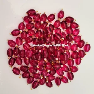 oval small hangings dark maroon