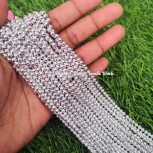 silver bunch bead 4mm