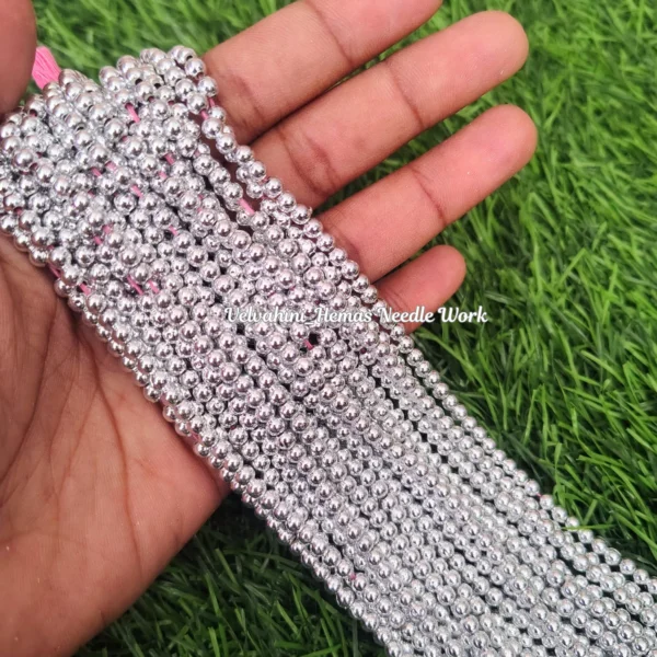 silver bunch bead 4mm