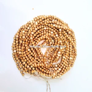 gold semi bead 4mm