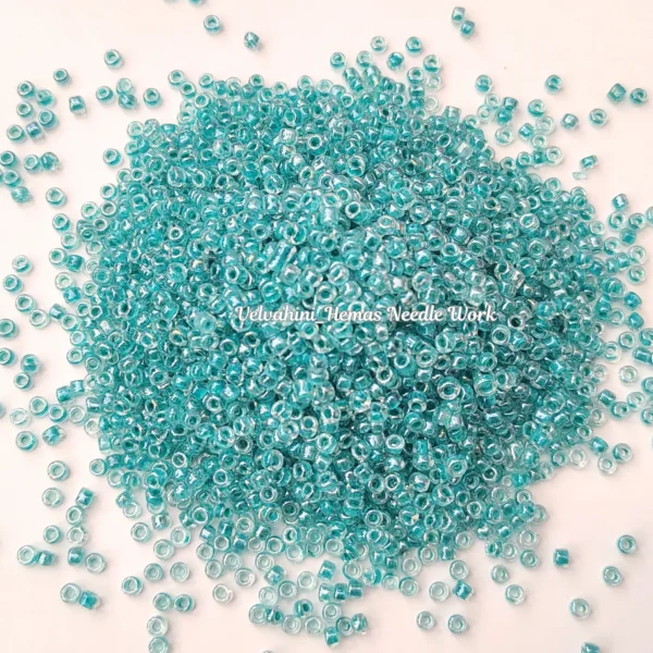 sugar bead teal blue