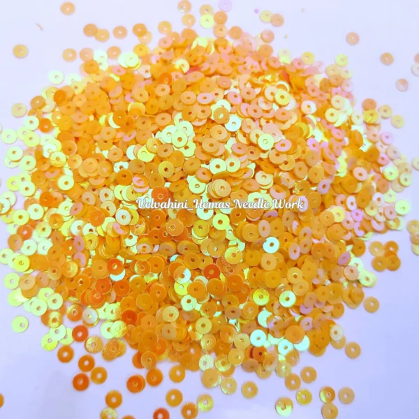 Round Sequins_4mm_Mango Yellow