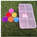 6 colours cut bead with 6 partition box (1)