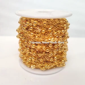 beaded ball chain gold