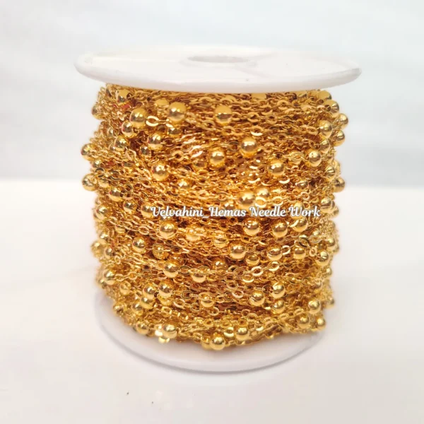 beaded ball chain gold