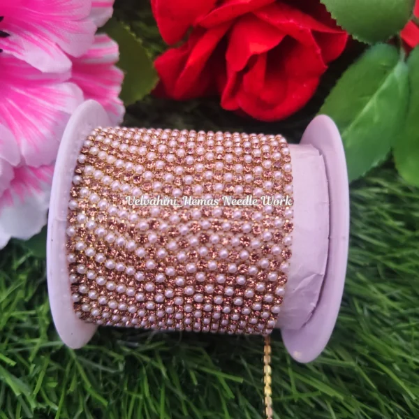 Pearl with Stone Chain