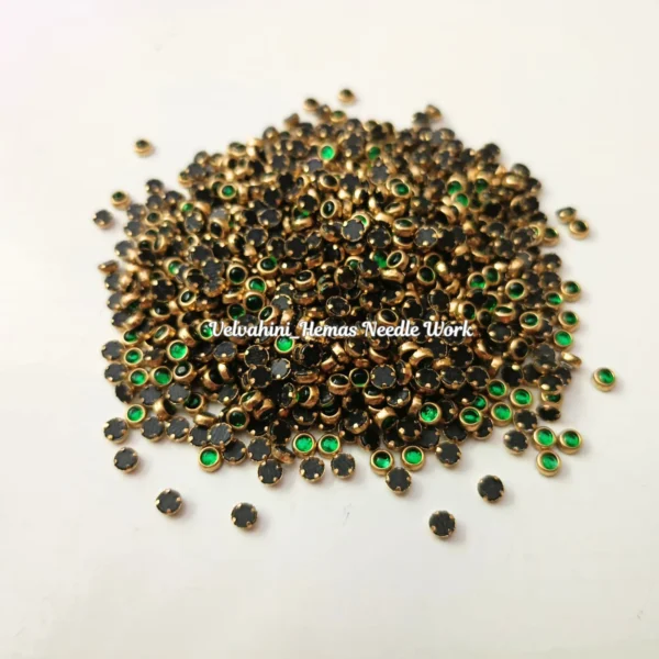 3mm Round Kundan_Green