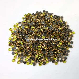 4mm Round Kundan_Pista Green