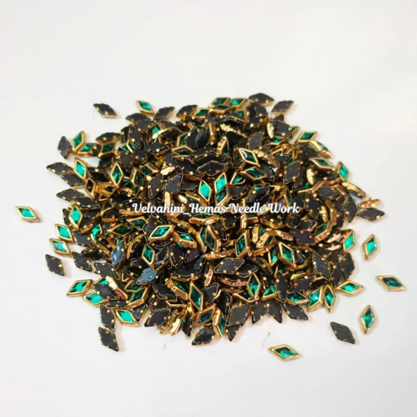 Diamond Kundan_Peacock Green