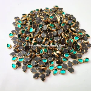 Drop Kundan_Peacock Green