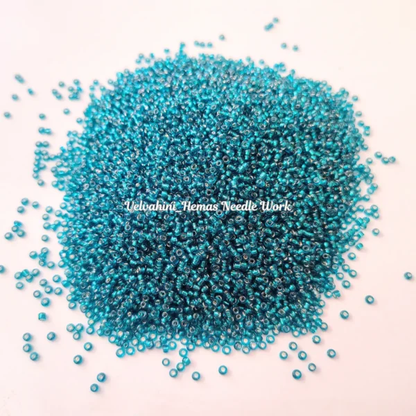 Premium Glass Sugar Beads_Peacock Blue