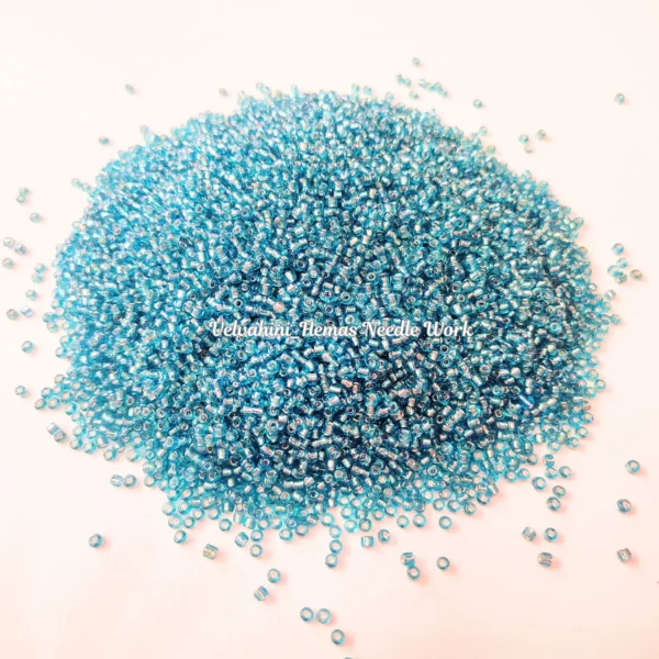 Premium Glass Sugar Beads_Aqua Blue