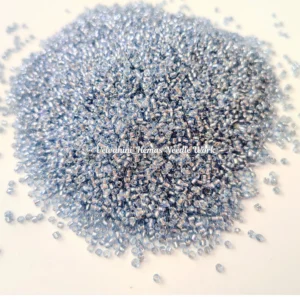 Premium Glass Sugar Beads_Siver Blue