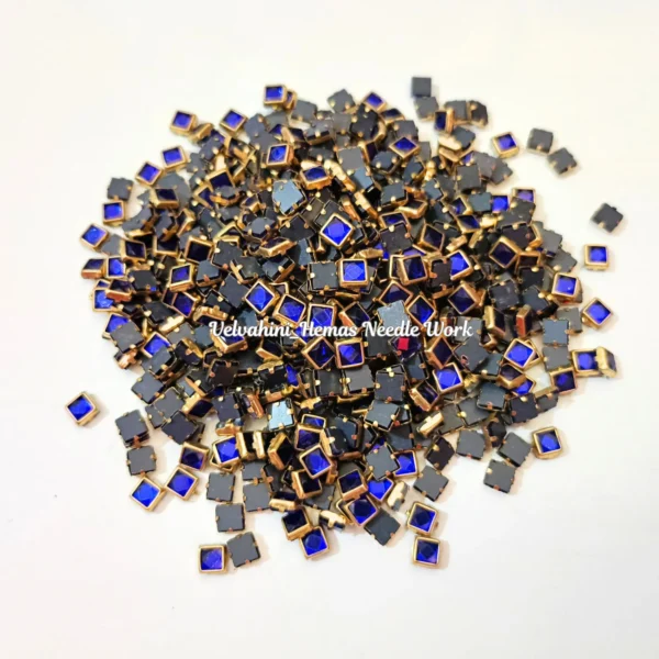 4*4 Square Kundan_Ink Blue