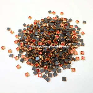 4*4 Square Kundan_Orange