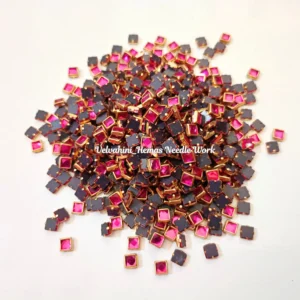 4*4 Square Kundan_Pink