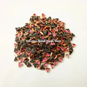 3*3 Triangle Kundan_Pink