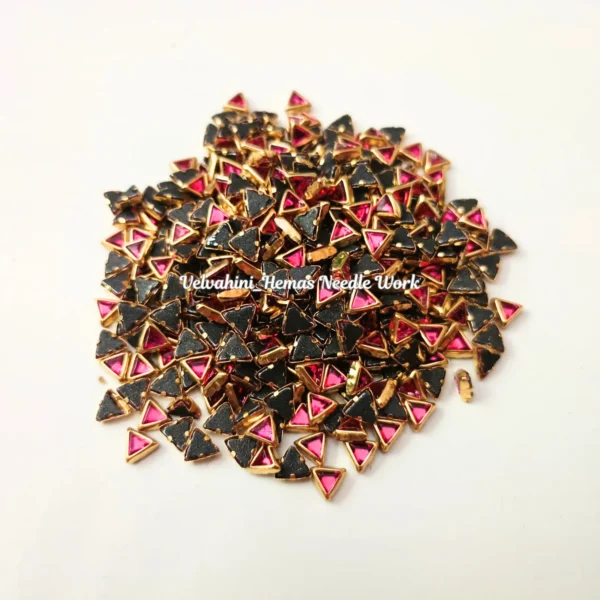 3*3 Triangle Kundan_Pink
