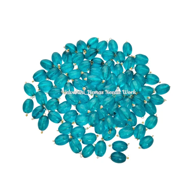 Oval Readymade Hangings_ Teal Blue