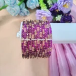 Cubic Stone Bangle_Pruple