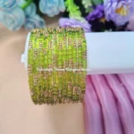 Cubic Stone Bangle_Lime Green