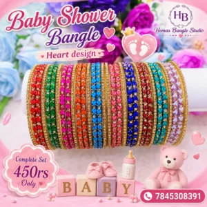 Heart Baby Shower Bangle