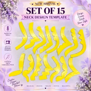 Set of 15 Neck Design Template