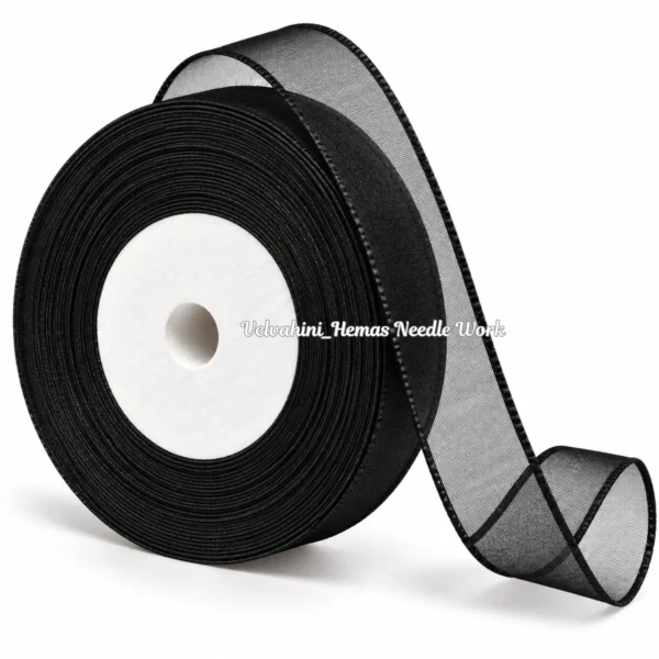 Organza ribbon_Black