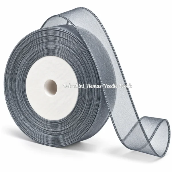 Organza ribbon_Gray
