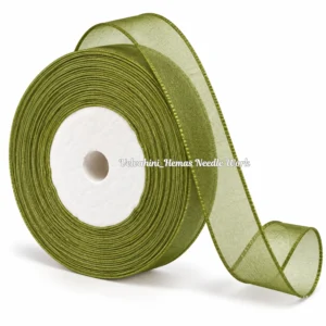 Organza ribbon_Moss Green
