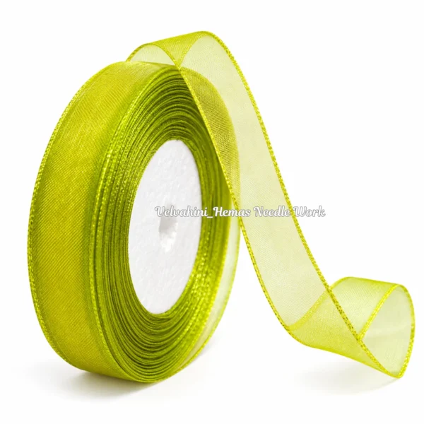 Organza ribbon_Pista Green