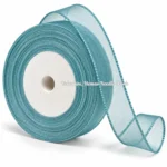 Organza ribbon_Turquoise Blue