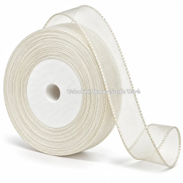 Organza ribbon_White