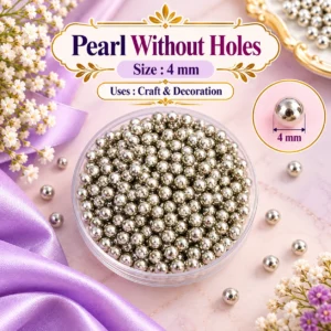 Pearl Without Holes_Size 4mm_Silver