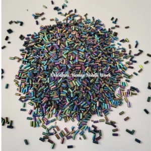Tube Bead_Rainbow Black