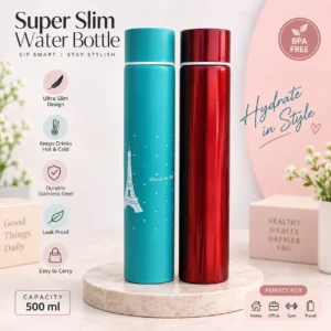 Super Slim Stainless Steel Water Bottle 500ml