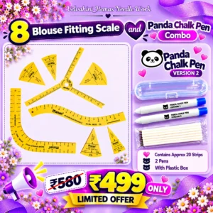 8 Type Blouse Fitting Scale& Panda Chalk Pen(Version 2)_Combo