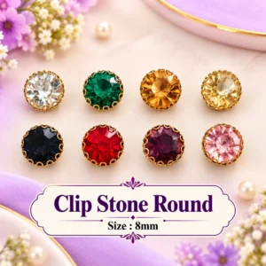 Clip Stone Round_8mm