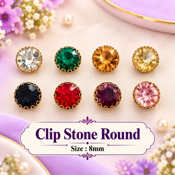 Clip Stone Round_8mm
