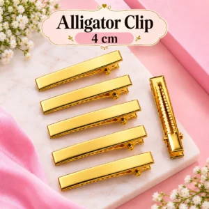 Gold Alligator Clips – 4 cm