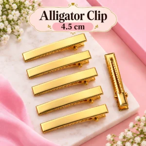 Gold Alligator Clips – 4.5 cm