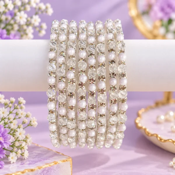 Crystal Pearl Bangle